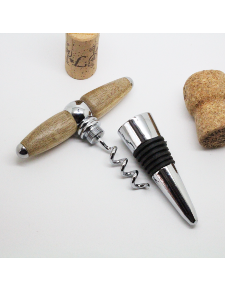 Bouchon Tire-bouchon Conique Noyer
